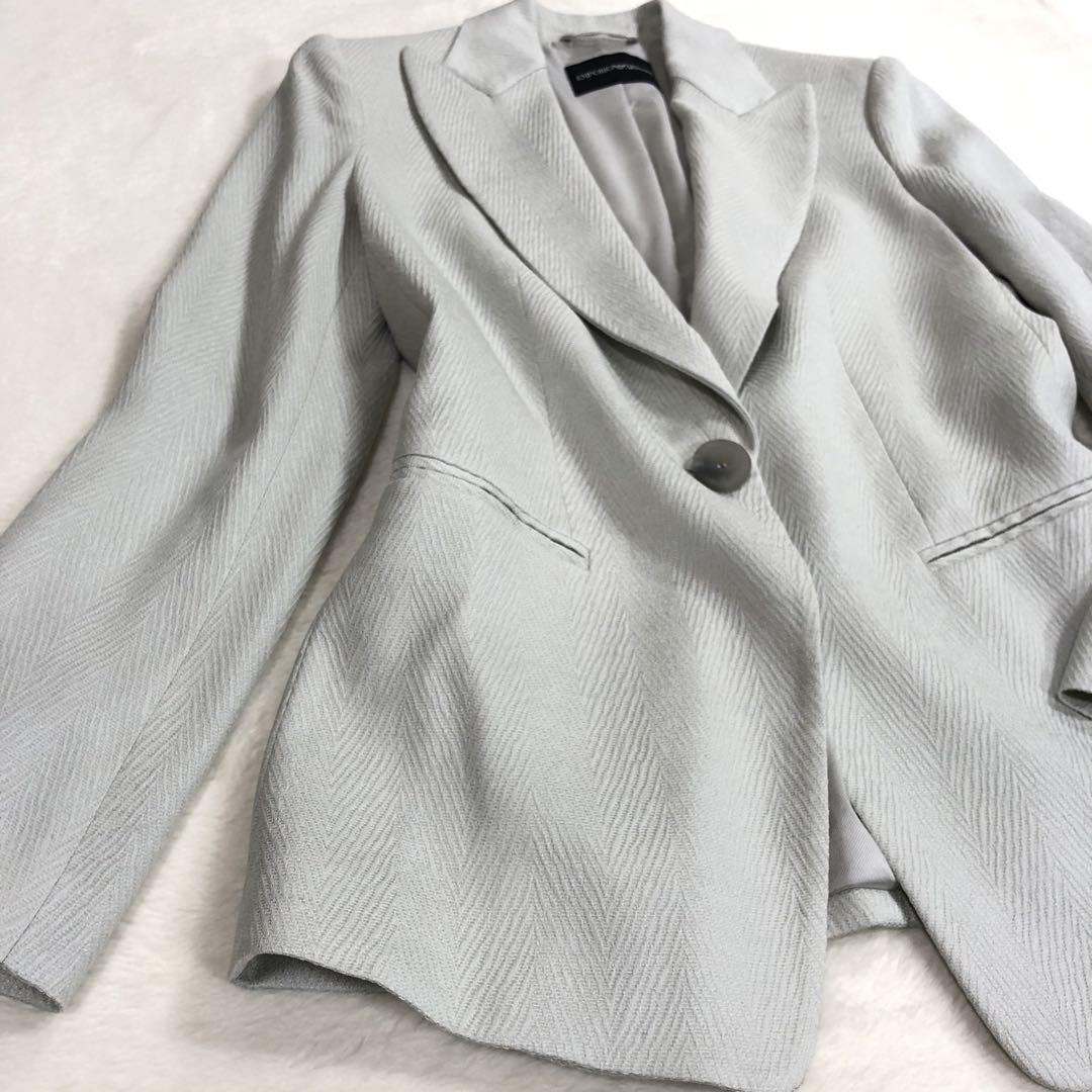 191 EMPORIO ARMANI テーラードジャケット　ヘリンボーン