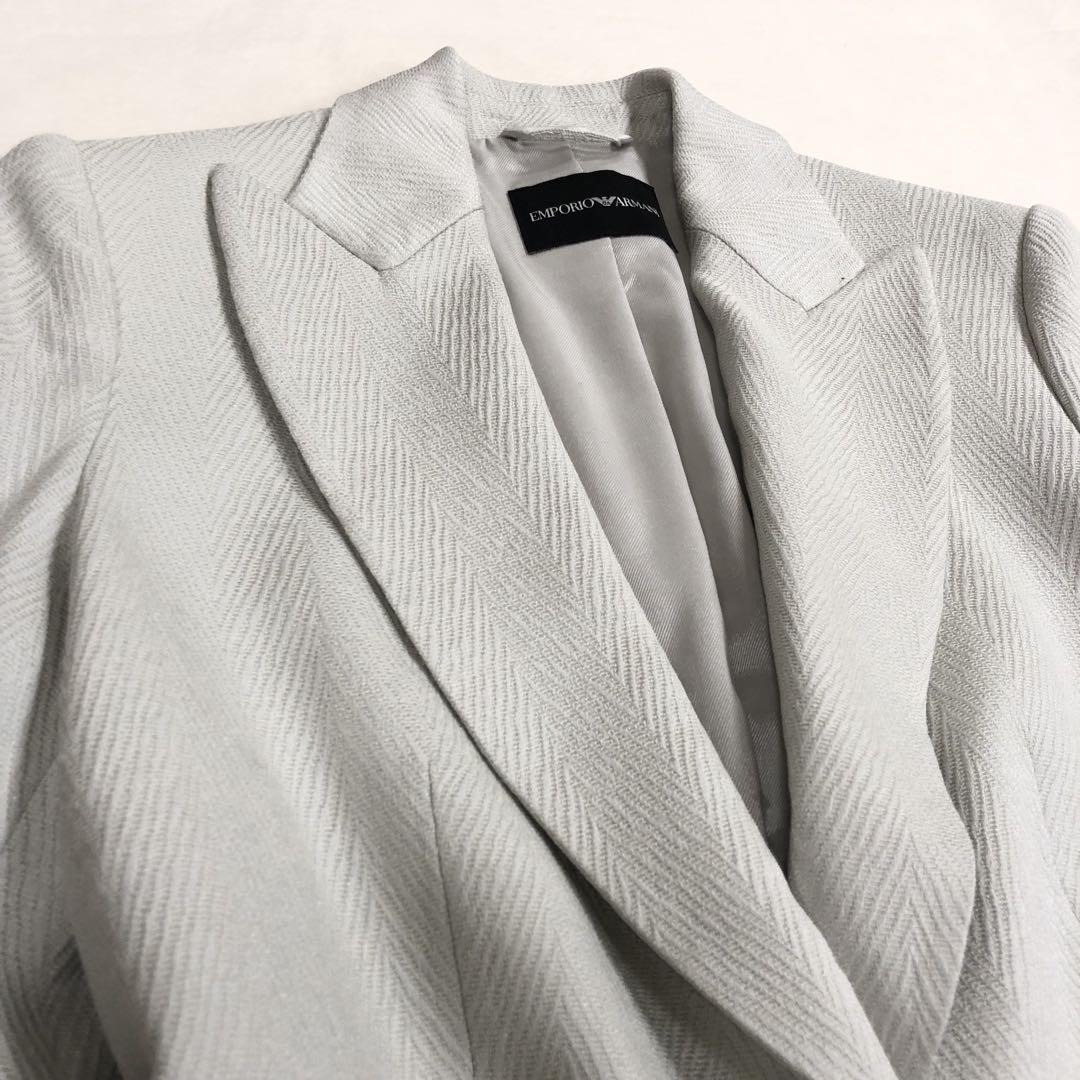 191 EMPORIO ARMANI テーラードジャケット　ヘリンボーン