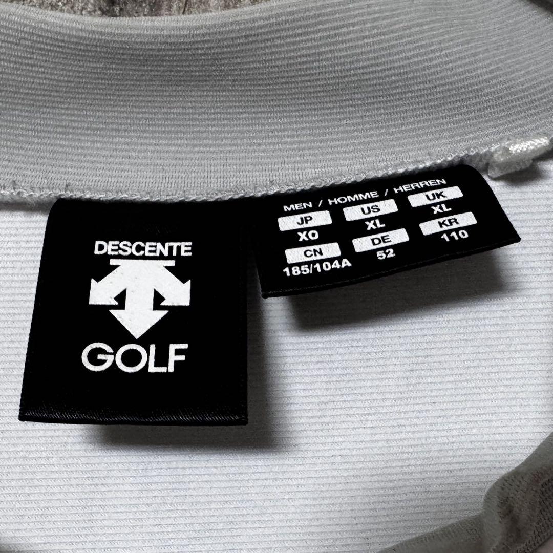 DESCENTE GOLF デサントゴルフ ロゴ 半袖 モックネック シャツ デサントゴルフ ソフトストレッチプリントモックネック半袖