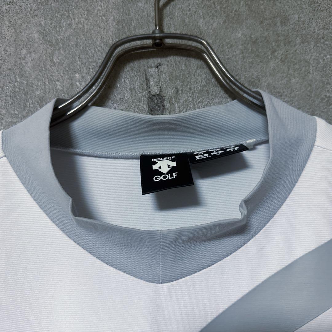 DESCENTE GOLF デサントゴルフ ロゴ 半袖 モックネック シャツ デサントゴルフ ソフトストレッチプリントモックネック半袖