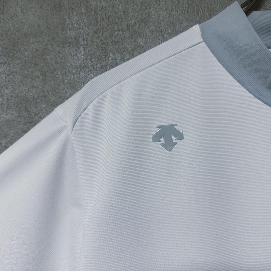 DESCENTE GOLF デサントゴルフ ロゴ 半袖 モックネック シャツ デサントゴルフ ソフトストレッチプリントモックネック半袖