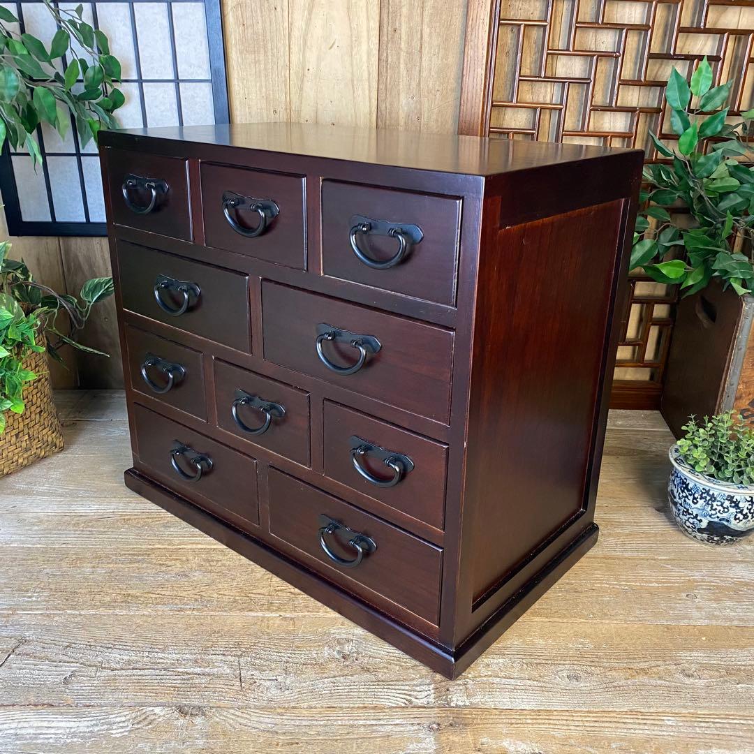 大幅値下げセール中！民芸家具桐材多引き出しチェストタンスD48㎝×65㎝完成品 大幅値下げセール中！民芸家具桐材多引き出しチェストタンスD48㎝×65
