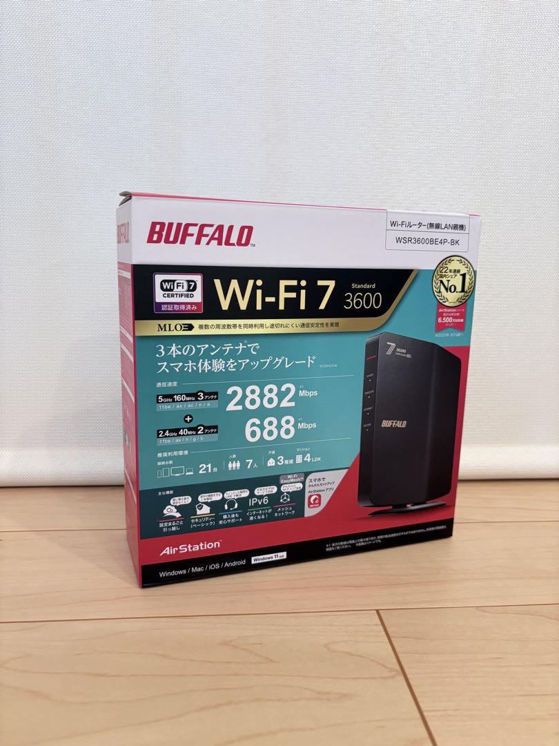 【週末値下げ中】WSR3600BE4P BUFFALO Wi-Fi 7 ルーター