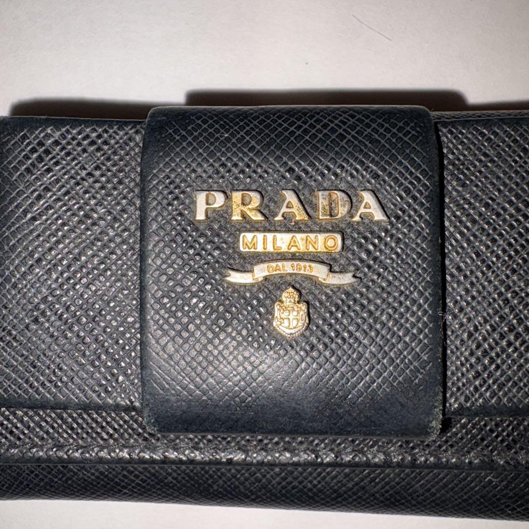 PRADA プラダ　キーケース プラダ キーケース PRADA メンズ ラウンドファスナー NERO