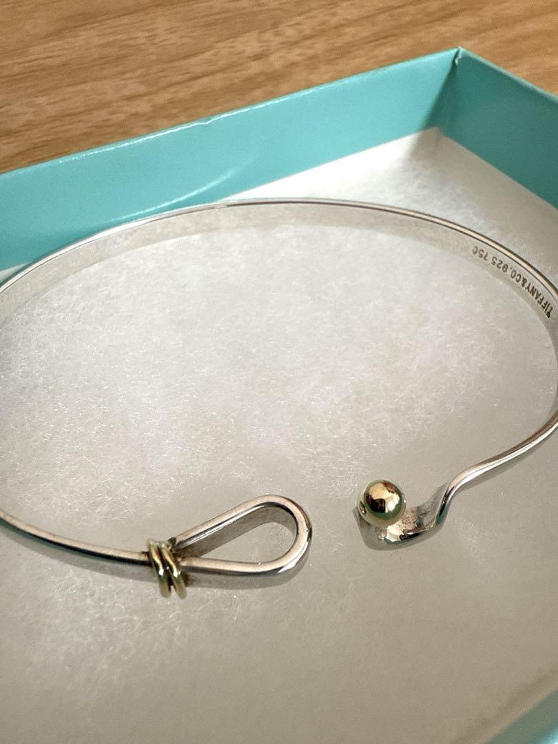 ティファニー TIFFANY フックアンドアイバ ングル シルバー ゴールド