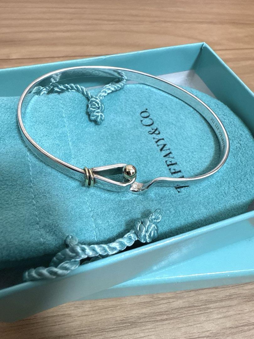 ティファニー TIFFANY フックアンドアイバ ングル シルバー ゴールド