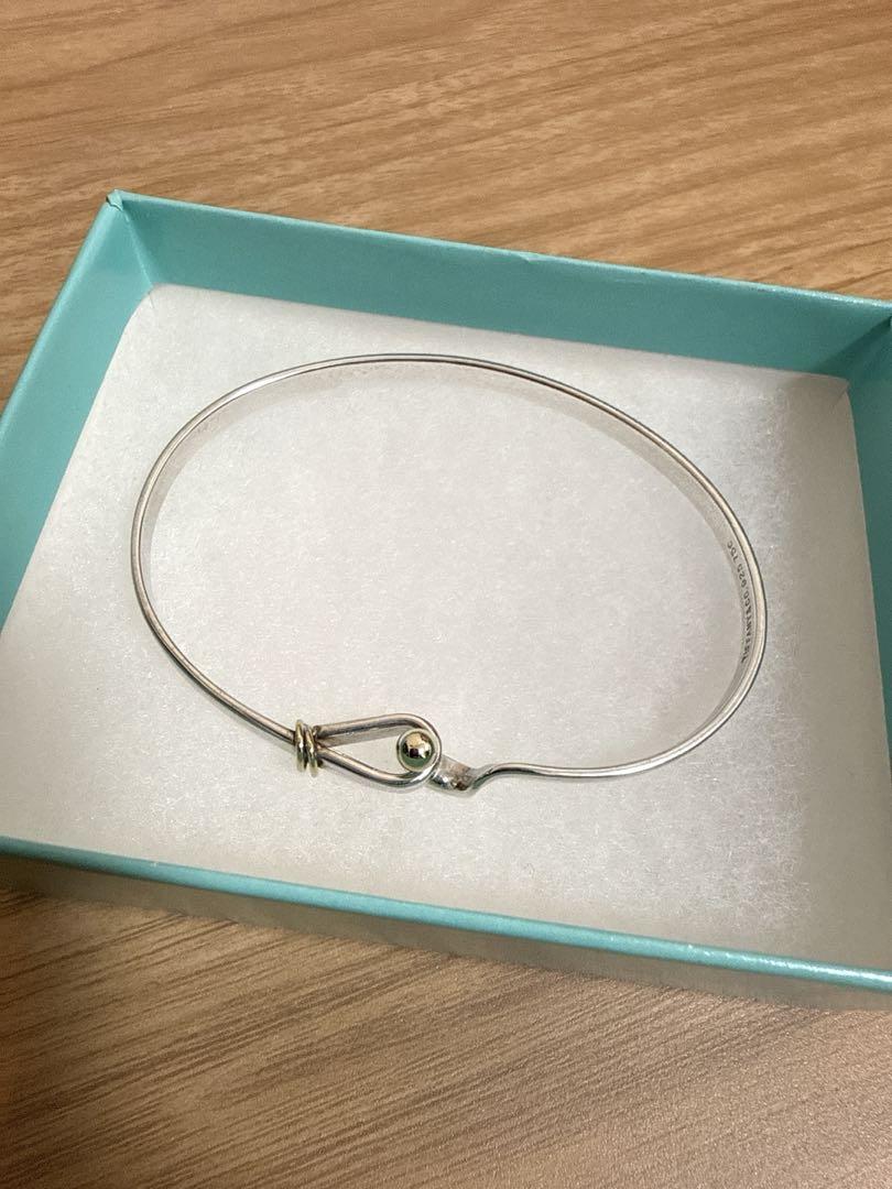 ティファニー TIFFANY フックアンドアイバ ングル シルバー ゴールド
