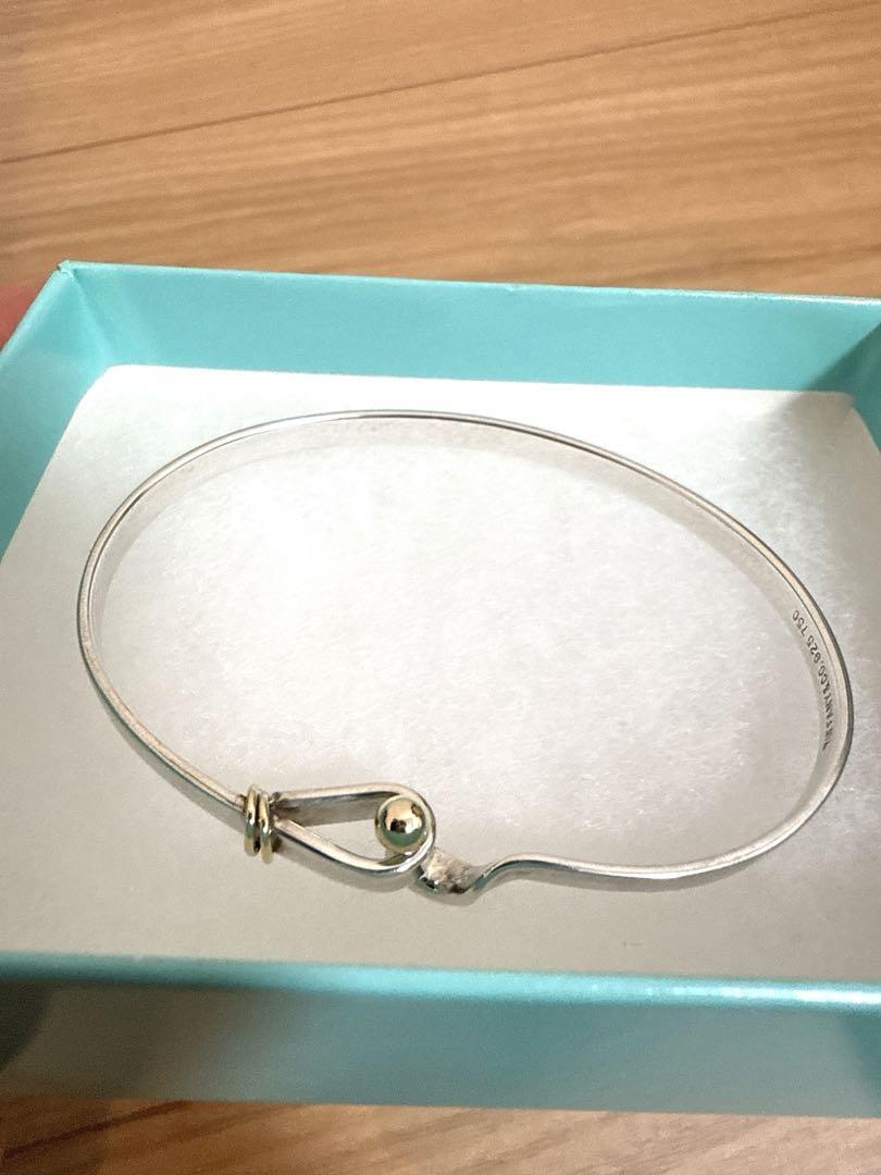 ティファニー TIFFANY フックアンドアイバ ングル シルバー ゴールド