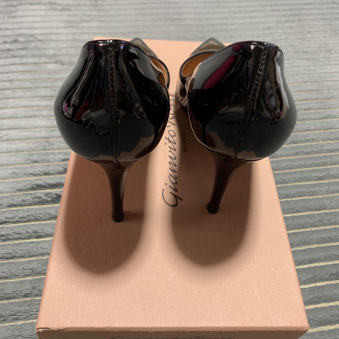 格安高品質 新品未使用 ジャンヴィットロッシの黒エナメルパンプス♫ ZnLCO-m32247674916 新作正規店