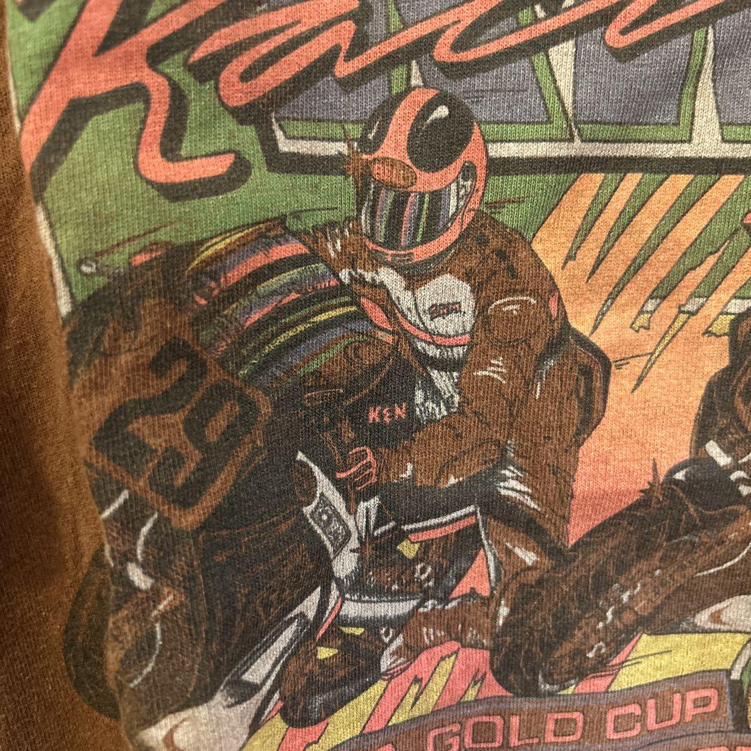80s 90s TEAM K&N Racing ブラウン Tシャツ USA製