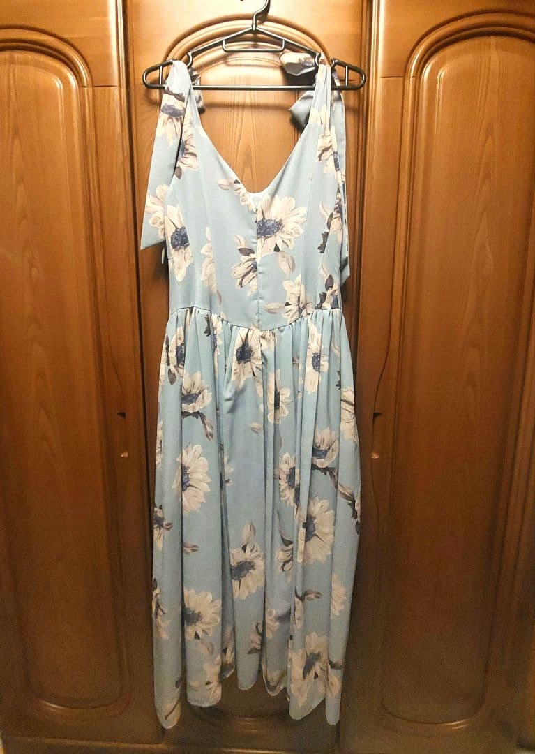 herlipto Sunflower-Printed Midi Dress