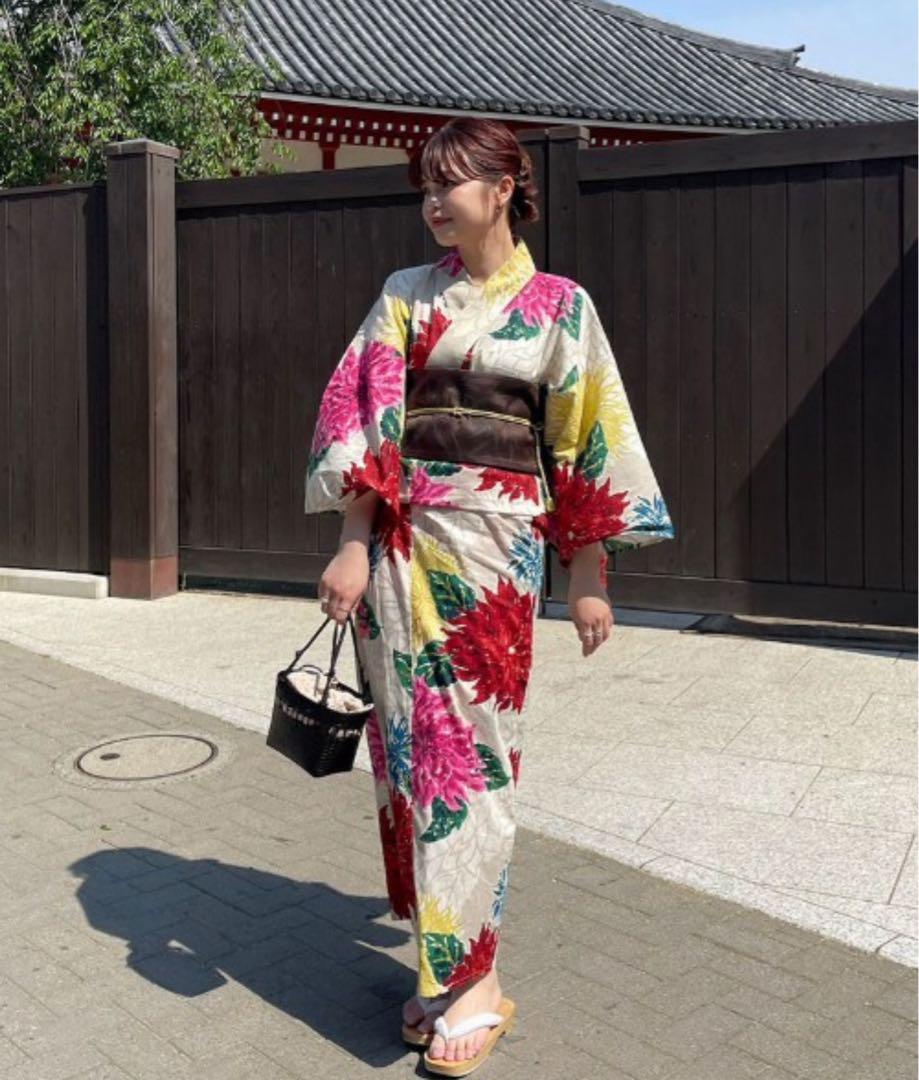 KEITAMARUYAMA ×Ameri BEIGE FLOWER YUKATA - メルカリ