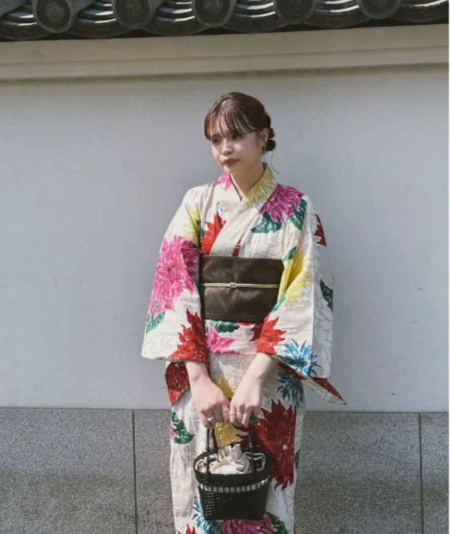 KEITAMARUYAMA ×Ameri BEIGE FLOWER YUKATA KEITAMARUYAMA × Ameri BEIGE FLOWER YUKATA（浴衣）｜Ameri