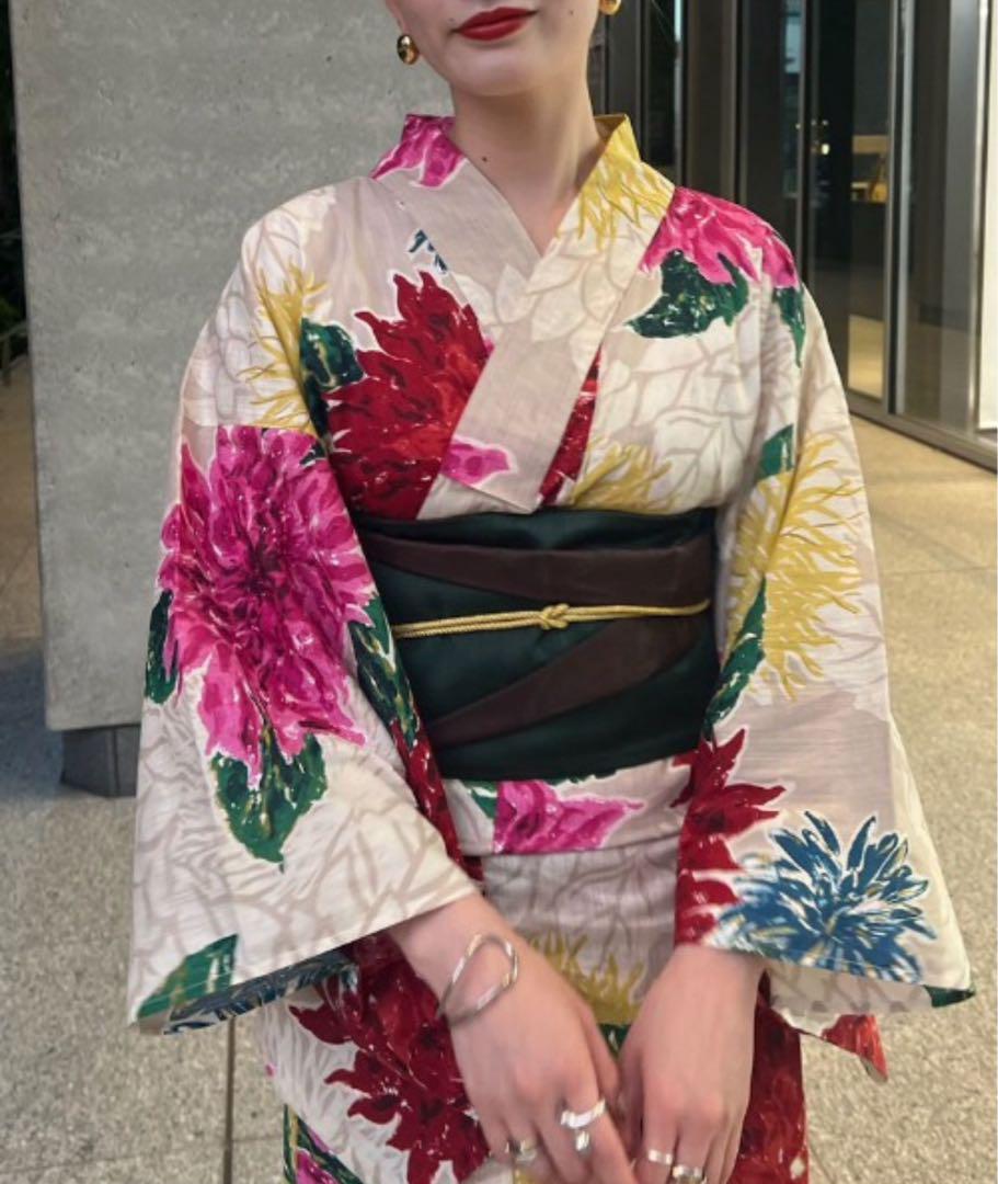 KEITAMARUYAMA ×Ameri BEIGE FLOWER YUKATA - メルカリ