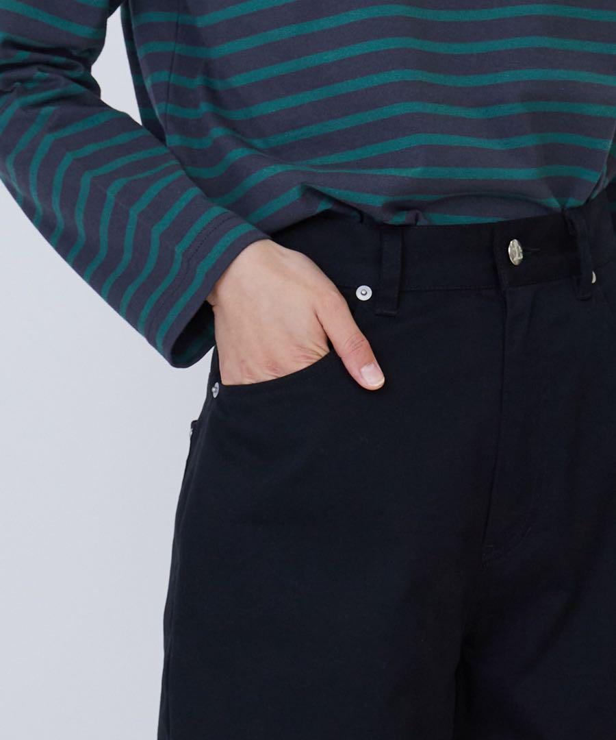 新品未使用品♡ loisir コットンチノモンローパンツ 黒 38
