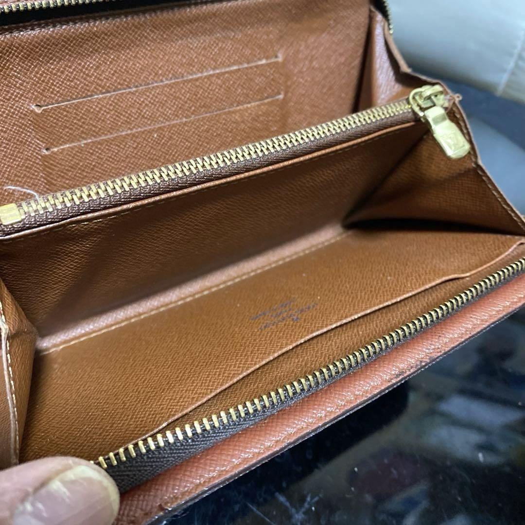 ④☆美品♪ポルトモネジップ 男女兼用 ジッピーウォレット ルイヴィトン LOUIS VUITTON 長財布 M41896 モノグラム コクリコ