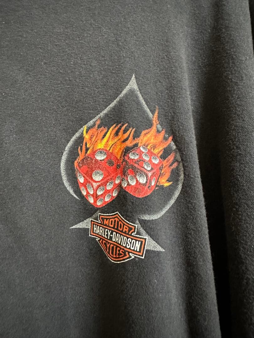 希少 ハーレーダビッドソン ラスベガス/ダイス/ファイヤー /ロンt L 希少 HARLEY DAVIDSON ロンT ハーレーダビッドソン ラスベガス