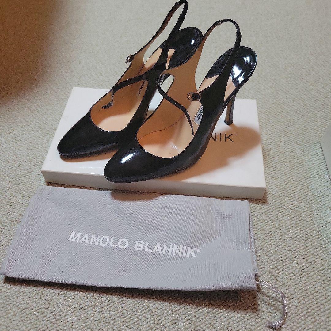 Manolo Blahnik ブラック ハイヒール MANOLO BLAHNIK ブラックレザー ハイヒール・パンプス ブラック