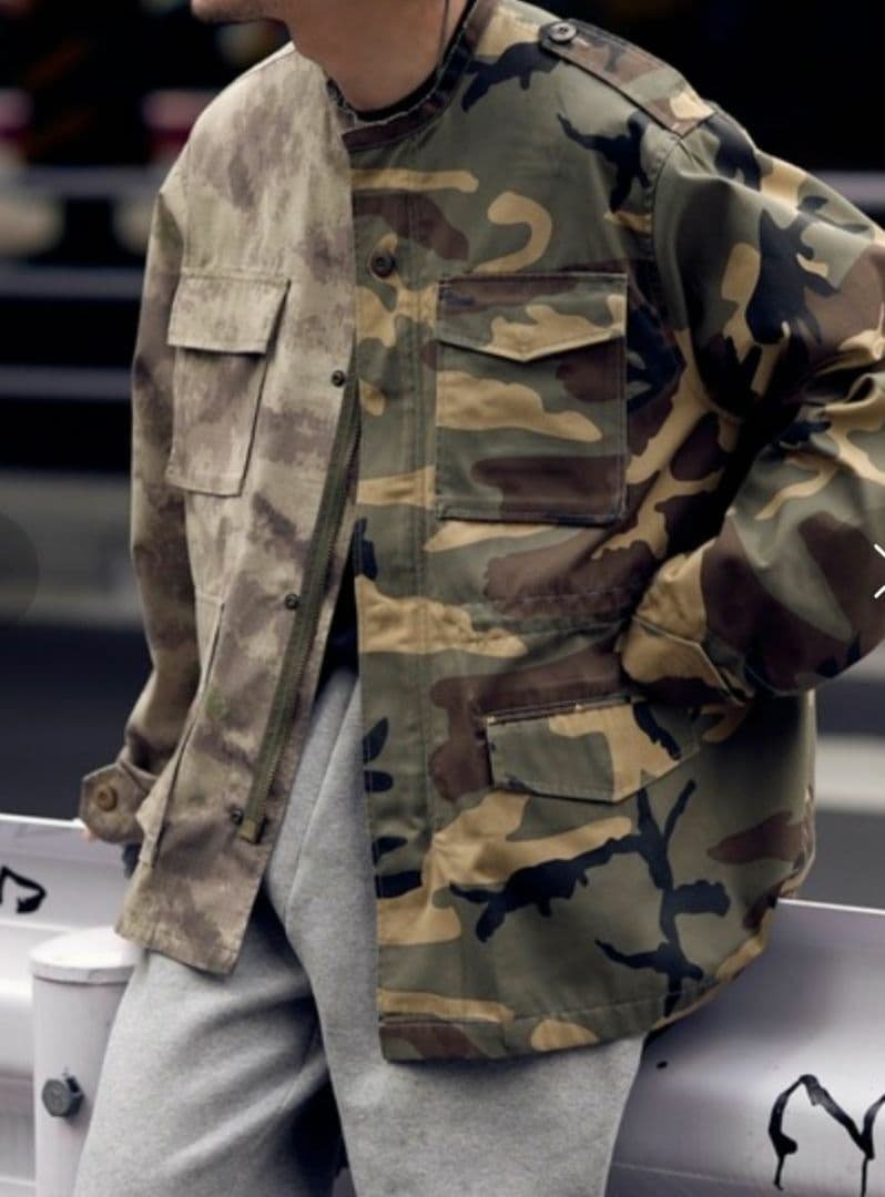 etsintaカモ切替ジャケット岩本照 着用 ユニセックスFREE SIZE・etsinta