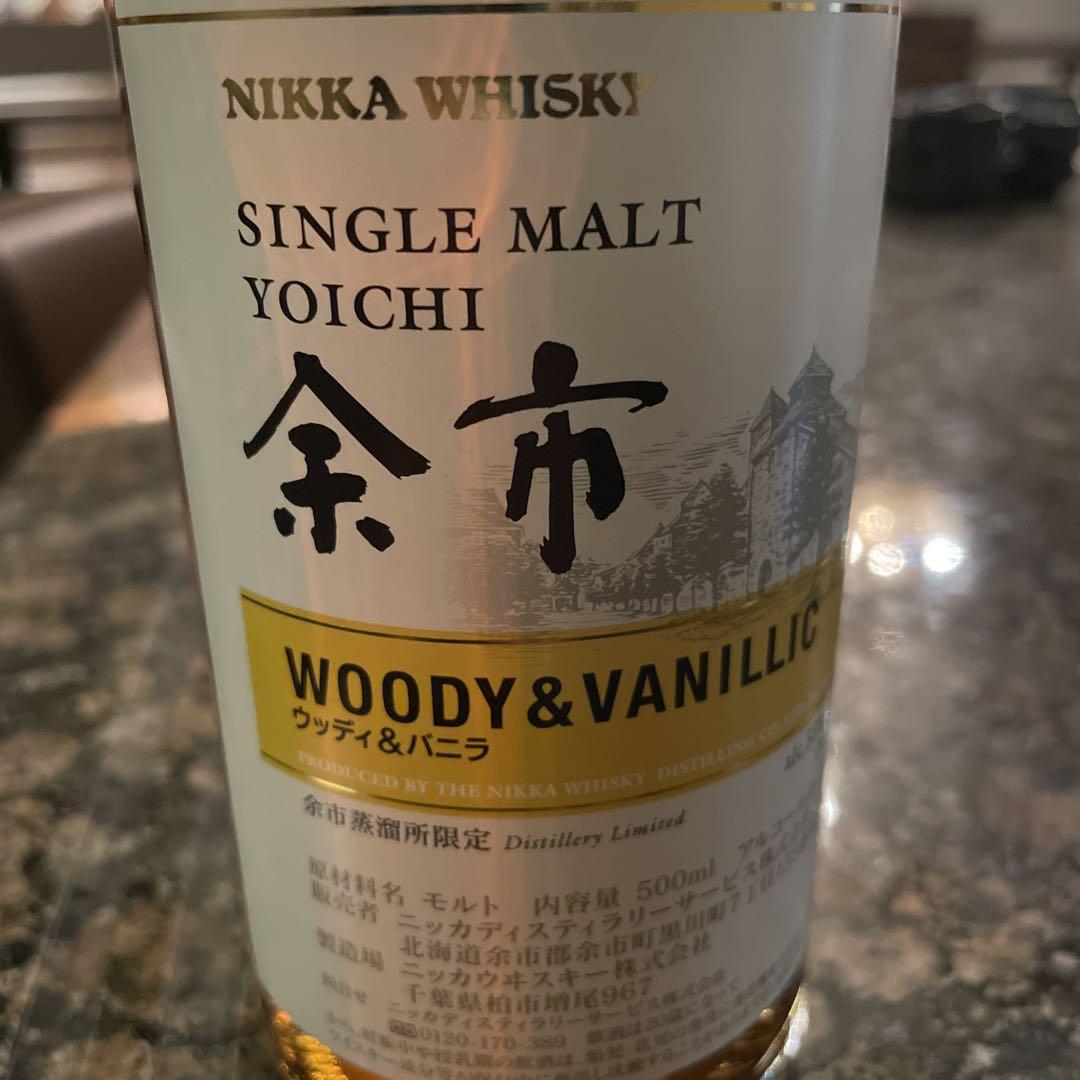 余市 500ml ニッカウヰスキー 箱ありウッディ&バニラ