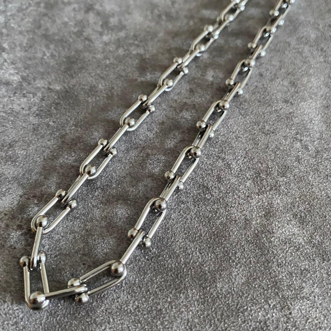 メキシカンジュエリー シルバー リンクチェーン ネックレス ステンレス