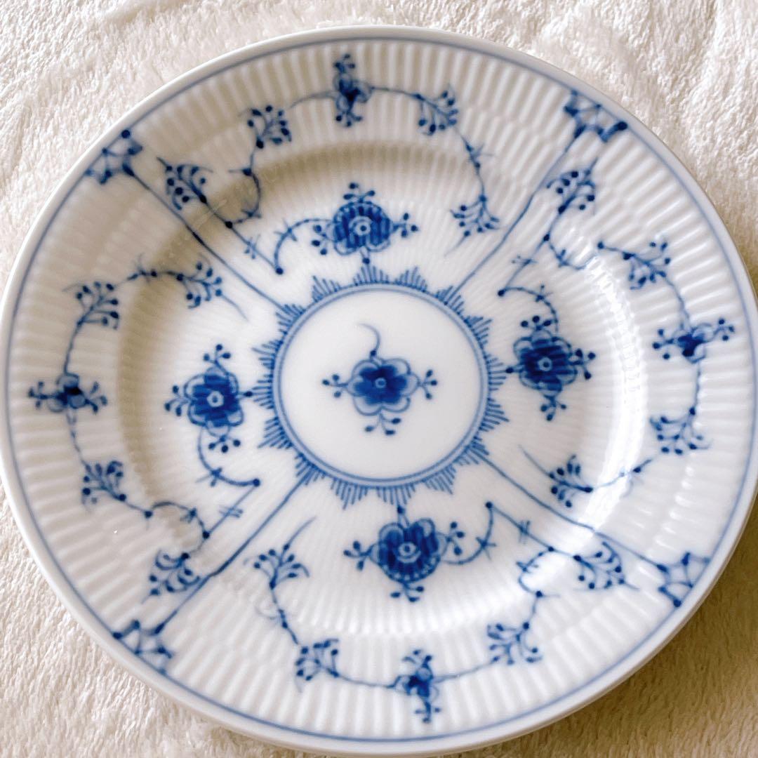 ロイヤルコペンハーゲン ブルーフルーテッド プレイン プレート 17cm 6枚