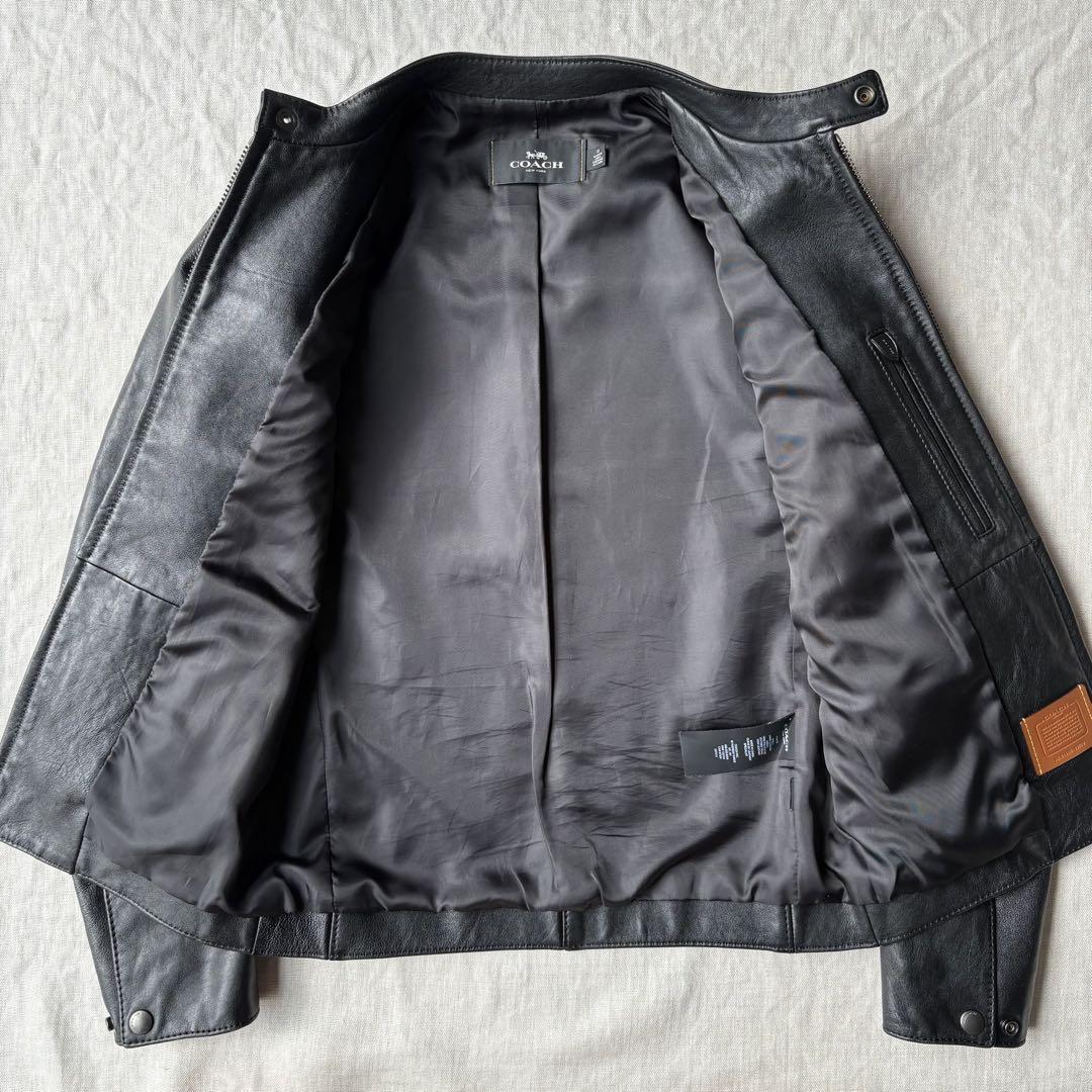 COACH コーチ F33779 ブラック シングル ライダースジャケット