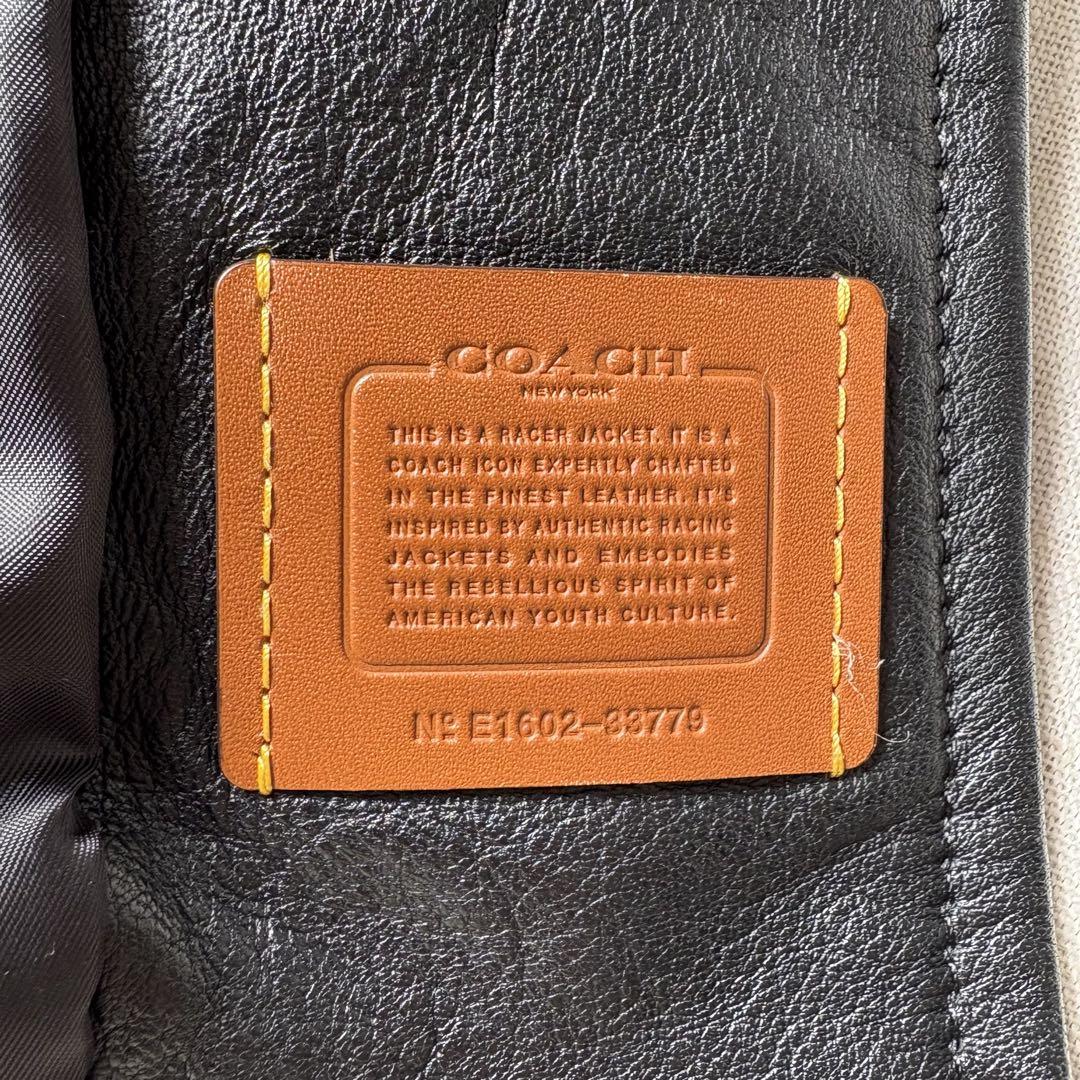 COACH コーチ F33779 ブラック シングル ライダースジャケット