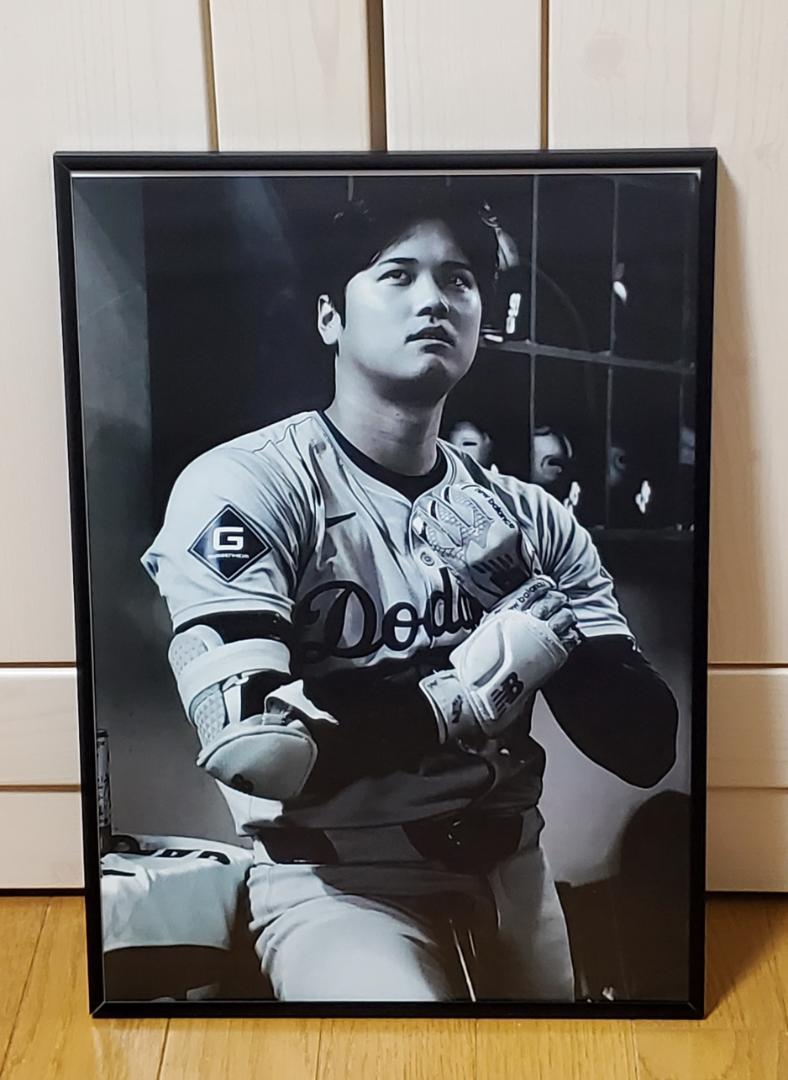 祝ドジャース大谷翔平 2024年MVP獲得！A3サイズポスターフレーム