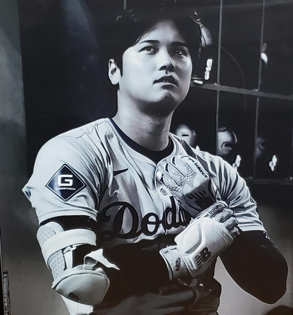 祝ドジャース大谷翔平 2024年MVP獲得！A3サイズポスターフレーム