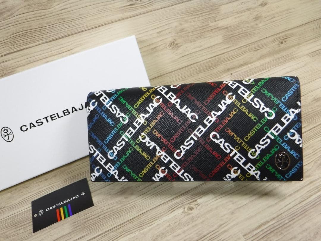 カステルバジャック 定価17600円 長財布 新モノグラム柄 牛革 カルル 黒 カステルバジャック 定価17600円 長財布 新モノグラム柄 牛革