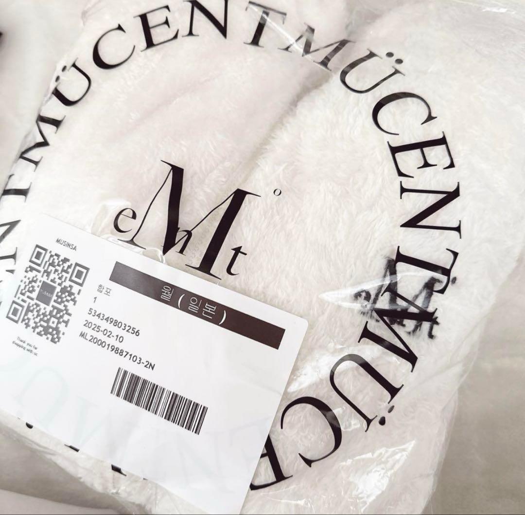 MUSENT 韓国 y2k フリースジャケット ジャンパーアウターホワイト