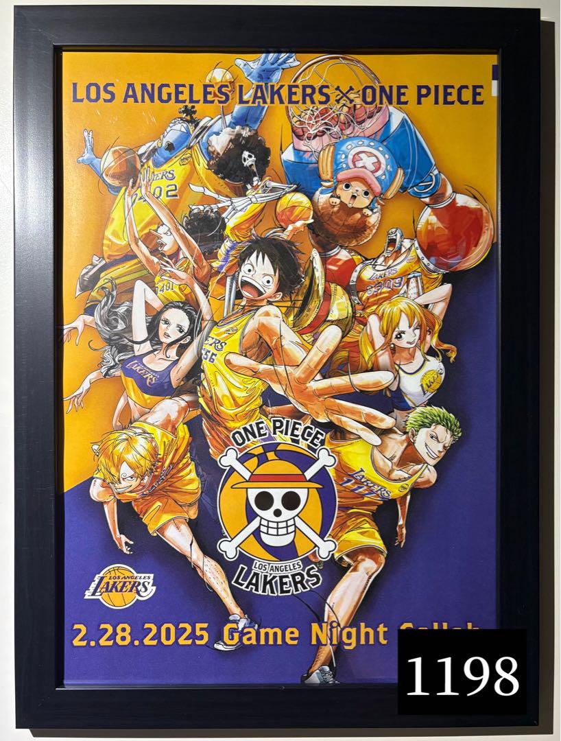 A4 黒額縁付】ワンピース ONE PIECE レイカーズ Lakers - メルカリ