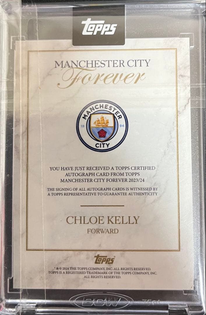 クロエ ケリー 直筆サインカードtopps UP786_INFO