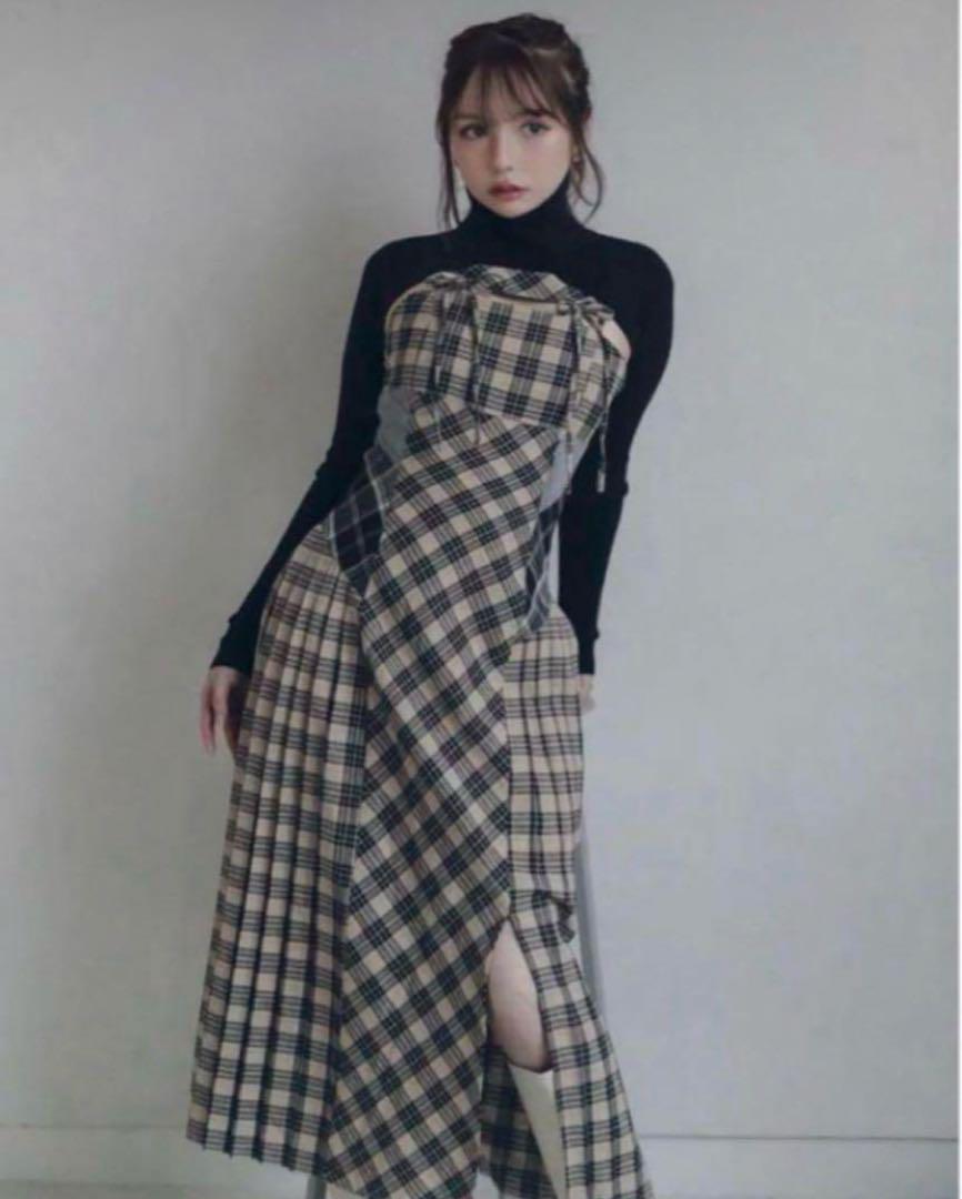 ANDMARY】Nadia check long dress
