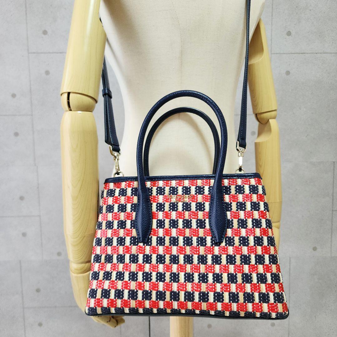 【福袋セール】 美品】ケイトスペード 籠 編み込み ショルダーバッグ 2way バッグ