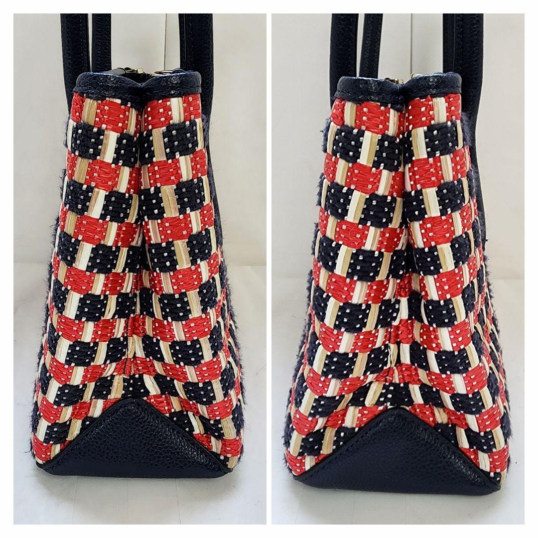 美品】ケイトスペード 2way ショルダーバッグ 編み込み 籠