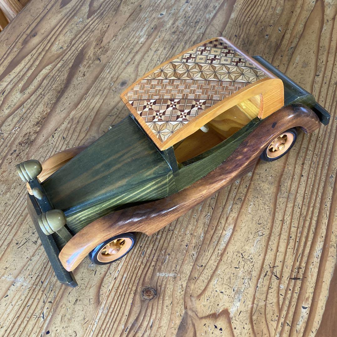 箱根寄木細工★車置き物★カー置き物 箱根寄木細工の車 置物 - メルカリ