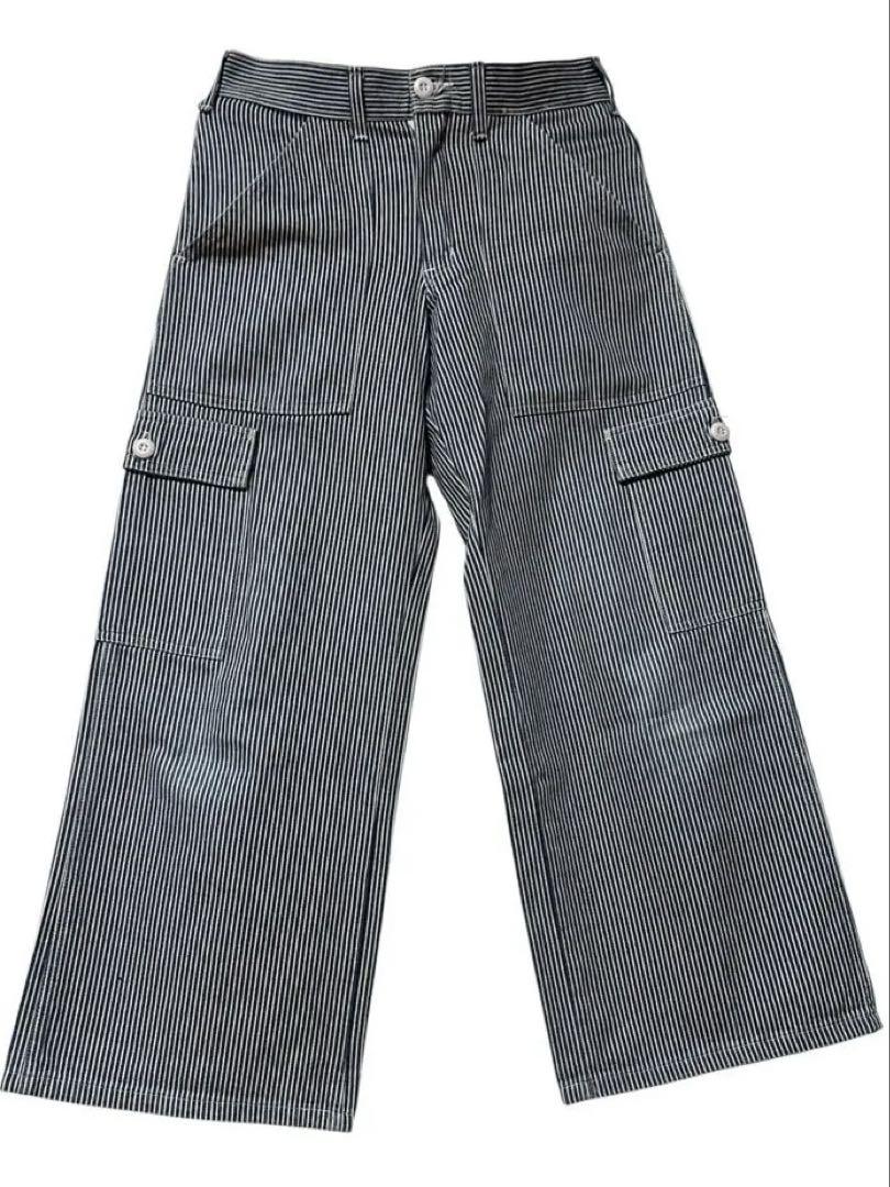90s GUNG HO USA製　襤褸　ヒッコリー　ストライプ　ワークパンツ 90s GUNG HO USA製 襤褸 ヒッコリー ストライプ ワークパンツ