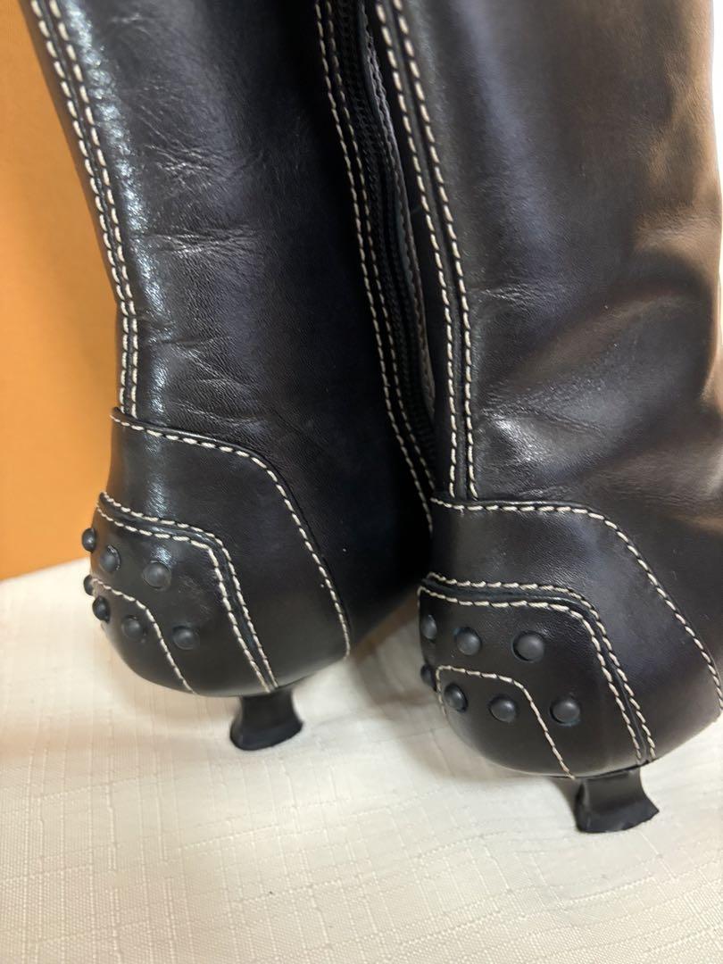 TOD´S 黒 レザー ロングブーツ