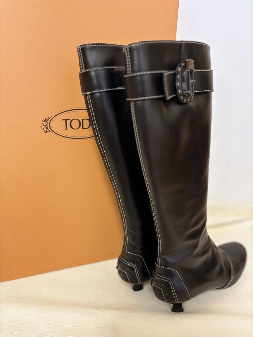 TOD´S 黒 レザー ロングブーツ