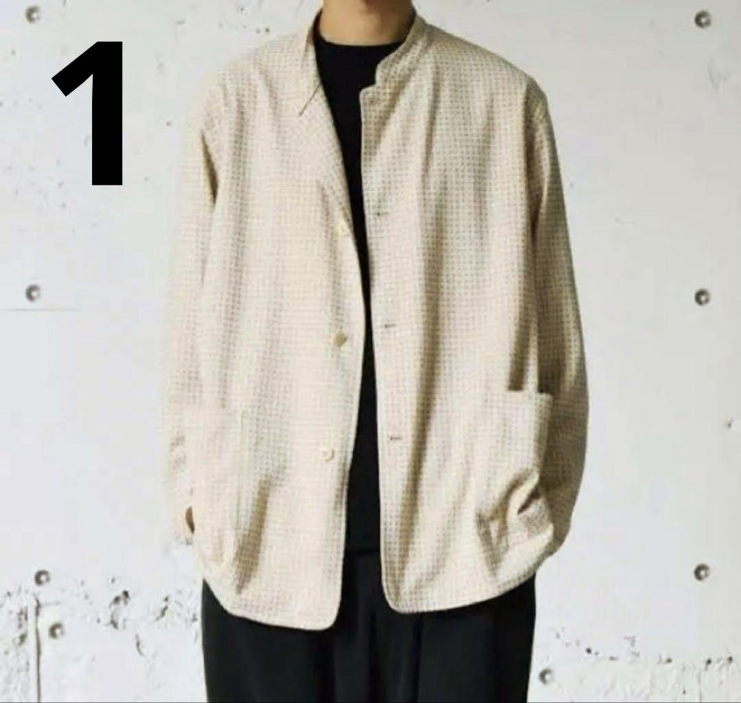 COMOLI S/Cドットスタンドカラージャケット 1 シルクコットン　美品
