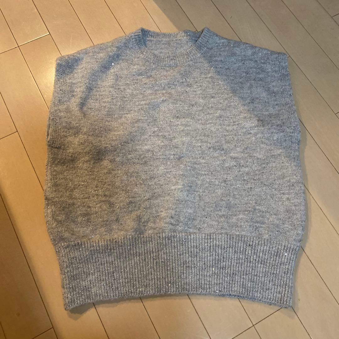 メゾンドドルチェ　maison de Dolce. トゥインクルニット　gray