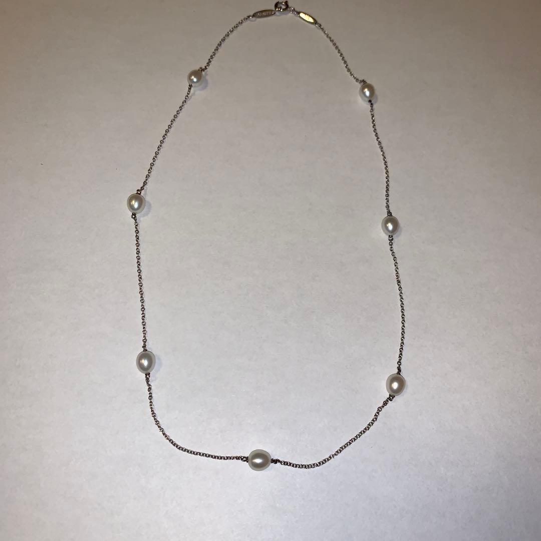 ティファニー エルサ ペレッティ シルバー×パール 7ポイント ネックレスTIFFANY FORTGASGNV_COM_BR