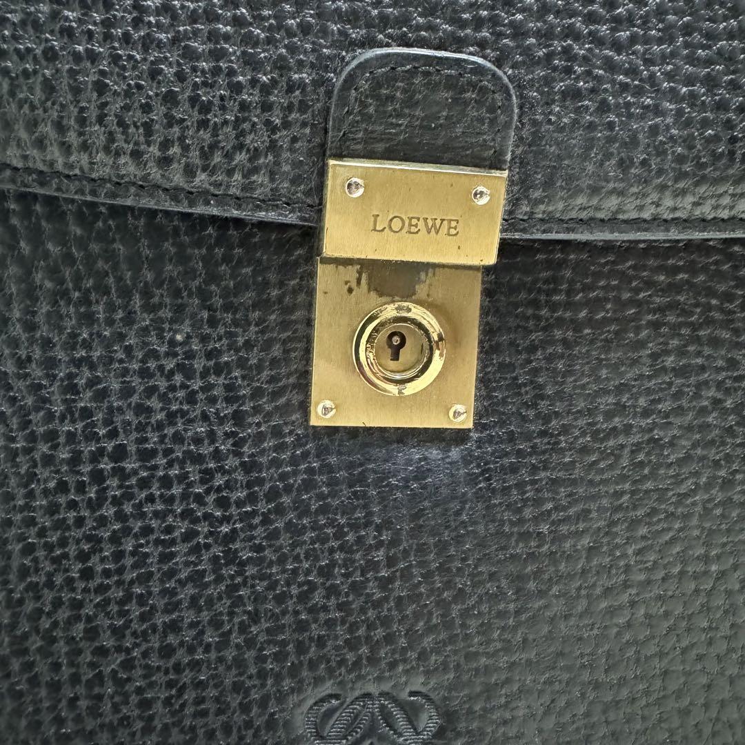LOEWE✨ビジネスバッグ　アナグラム　レザー　ブラック　A4可