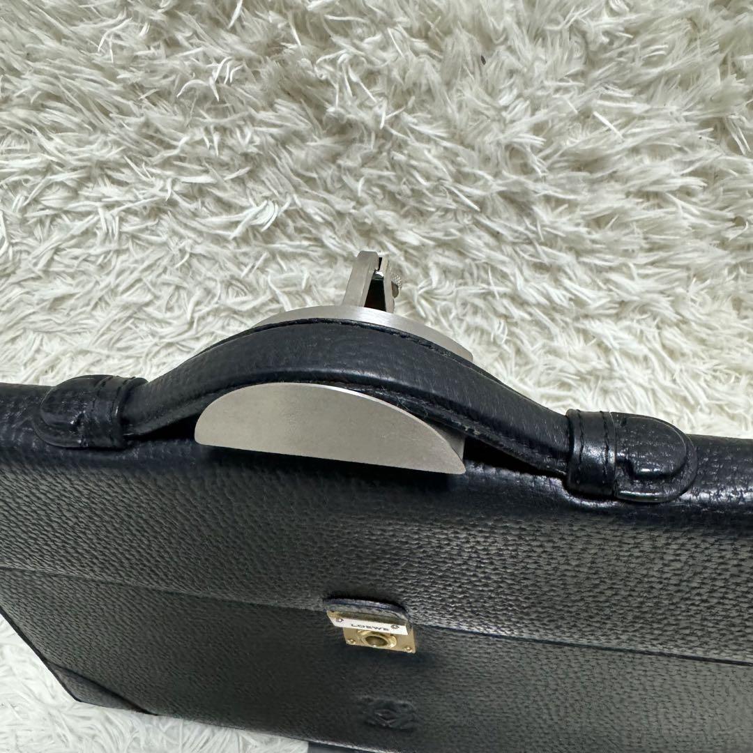 LOEWE✨ビジネスバッグ　アナグラム　レザー　ブラック　A4可
