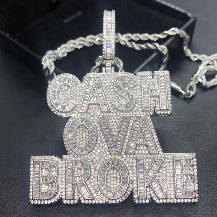 【新品】ネックレス cash ova broke チェーン ホワイト シルバー