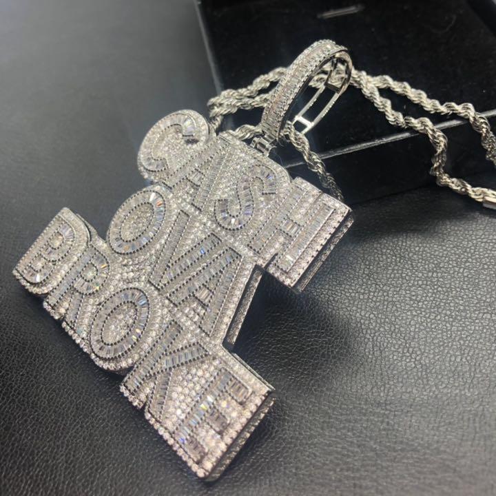 【新品】ネックレス cash ova broke チェーン ホワイト シルバー