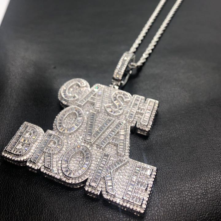 【新品】ネックレス cash ova broke チェーン ホワイト シルバー