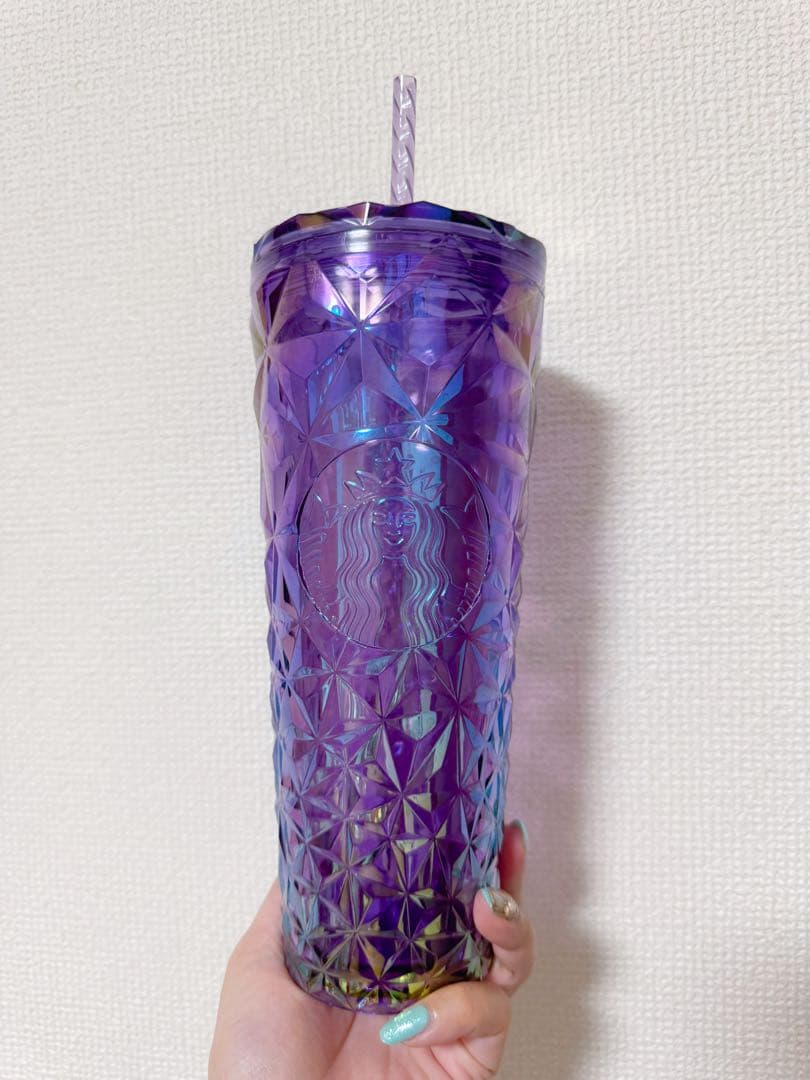 日本未発売 海外限定　スターバックス タンブラー オーロラ 710ml ストロー 日本未発売☆スターバックスタンブラー 710mL キラキラ オーロラ